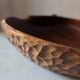Large monoxyle carved wooden bowl