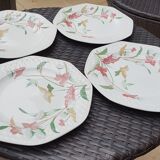 Set of 4 porcelain plates of Pontesa 70s
