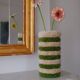 Grand Vase Rayures Vert
