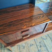 Enfilade vintage en palissandre, meuble coiffeuse ancien, commode