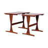 Set of 2 vintage Danish teak tables 50s 60s