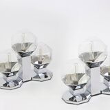 Pair of Two Wall Sconces by Motoko Ishii for Staff, Germany, 1970s