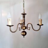 Lampe classique en laiton de style hollandais de couleur bronze doré