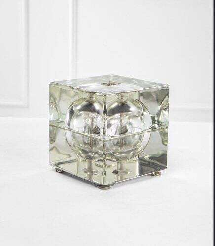 Cubosfera Glass Table Lamp attributed to Alessandro Mendini, Italy, 1968