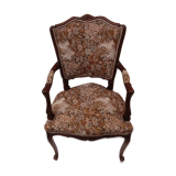 Convertible armchair with seat and back in tapestry