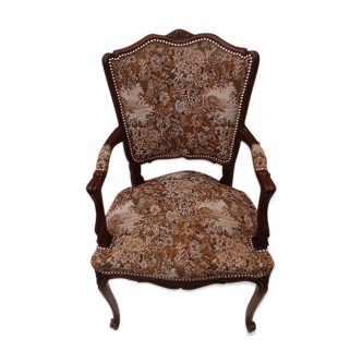 Convertible armchair with seat and back in tapestry