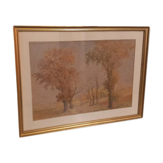 Tableau ancien-paysage