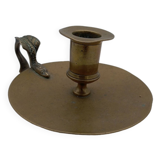 Brass candlestick with chimera decoration