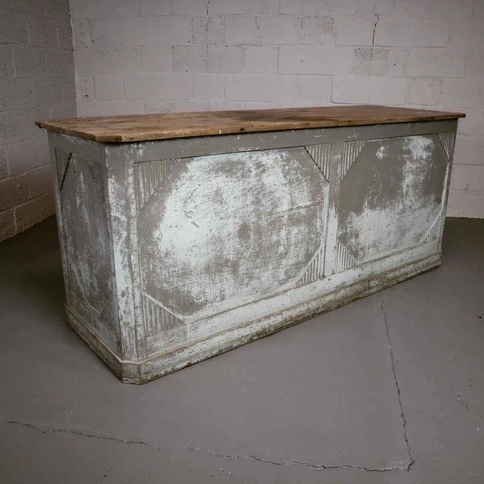 Antique shop counter