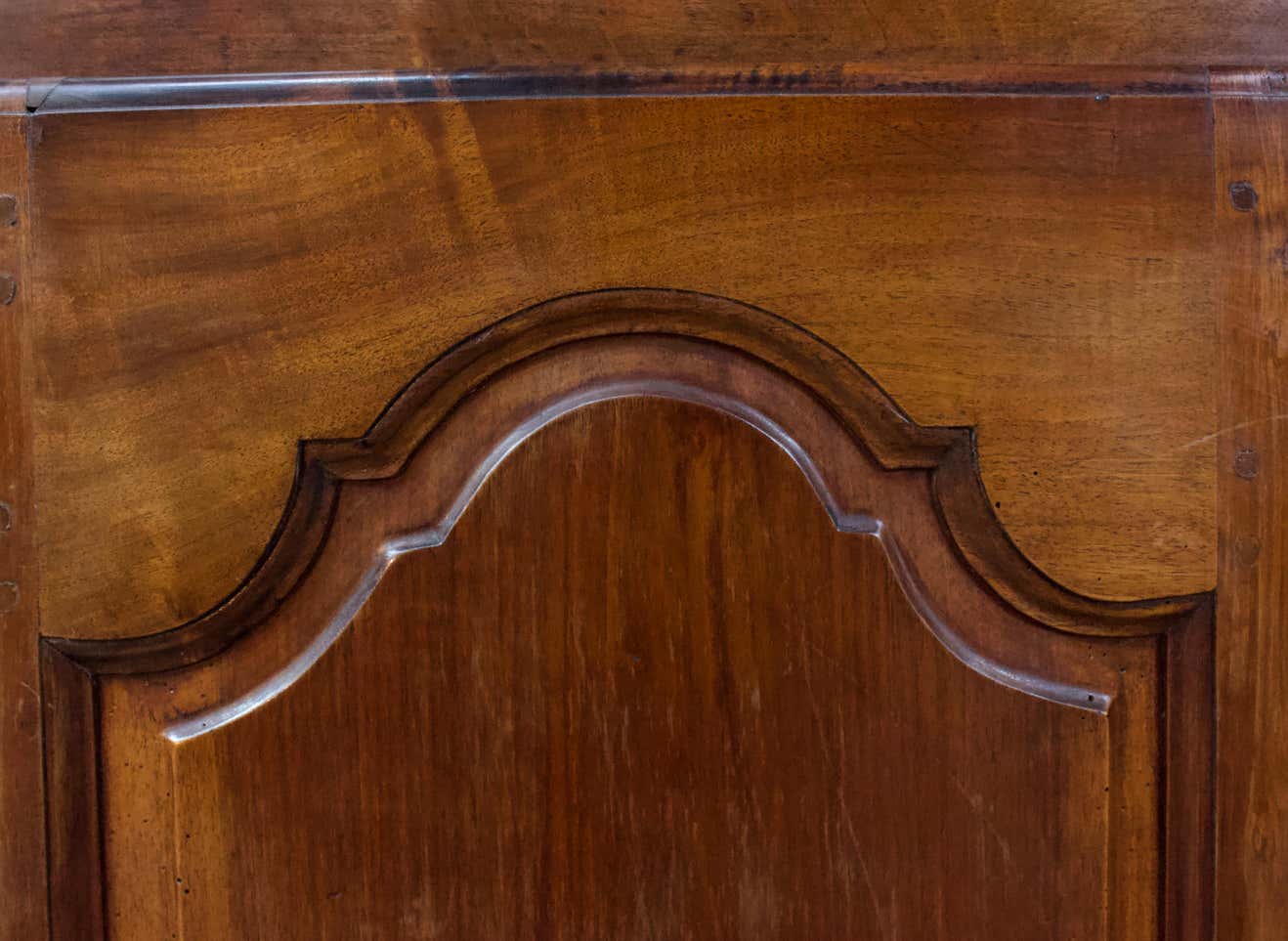 Rustic wooden secretary with 19th century flap