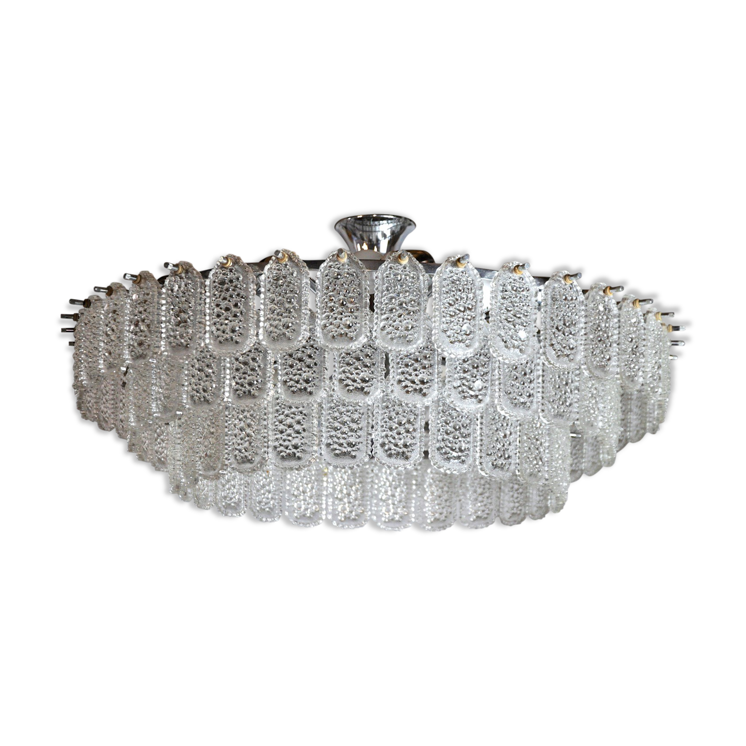 Kinkeldey chandelier 3 levels crystals Germany 1970