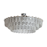 Lustre Kinkeldey 3 niveaux cristaux Allemagne 1970