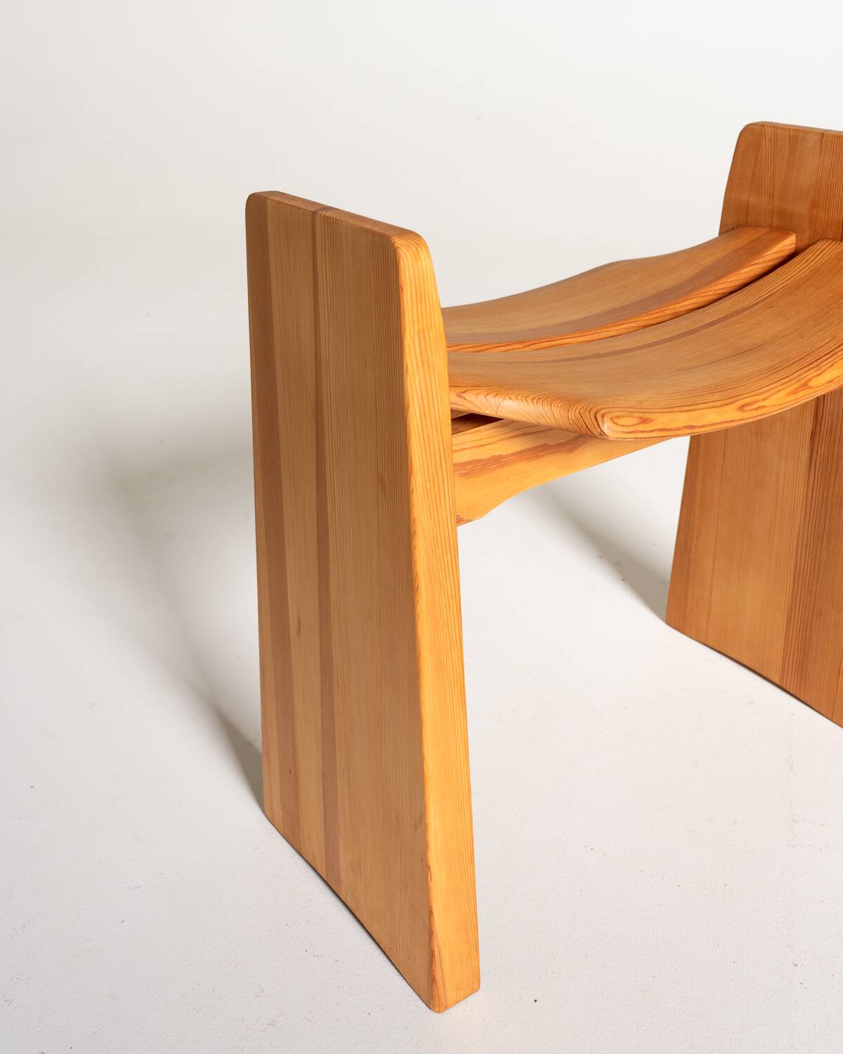 “Jonte” Pine Stool by Gilbert Marklund for Furusnickarn AB, Sweden, 1969