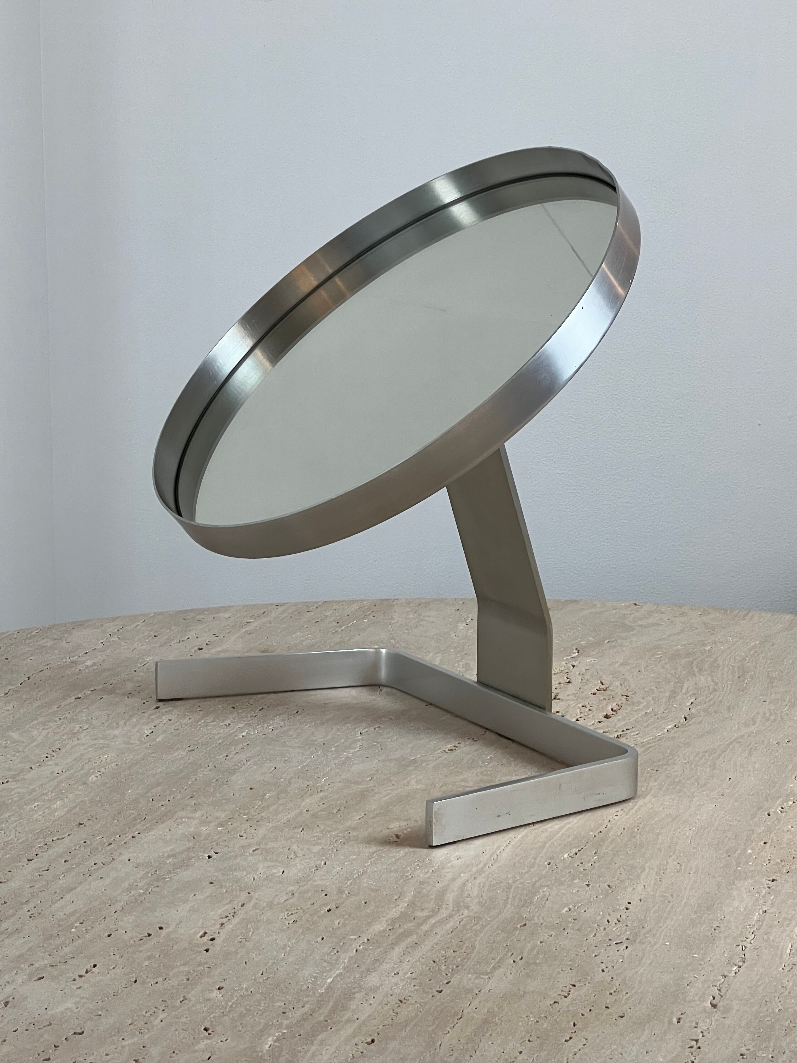 Circular mirror by Pierre Vandel France 70s 47x44cm
