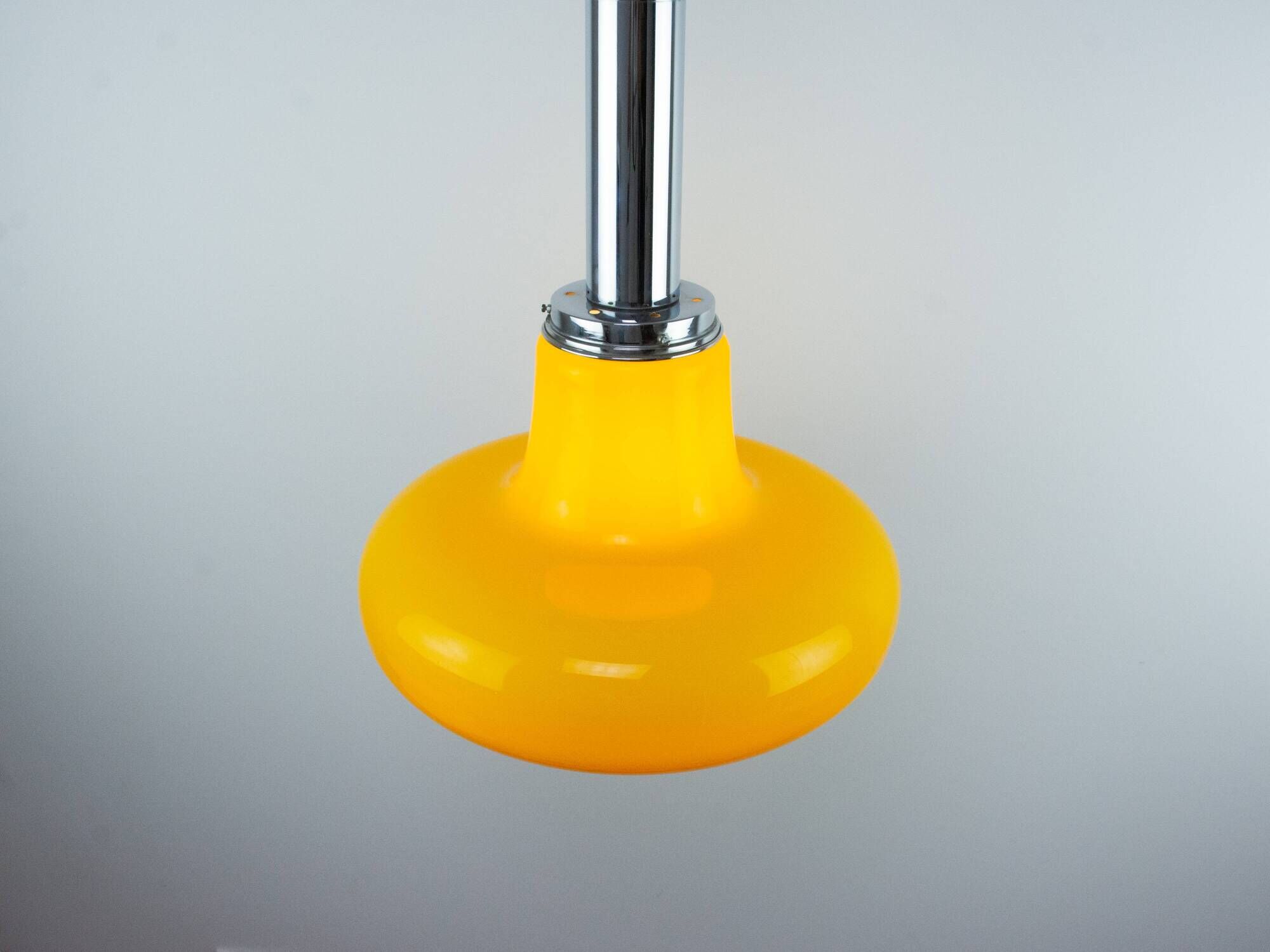 Yellow Vintage Yugoslavian EMI Poljčane Pendant Lamp