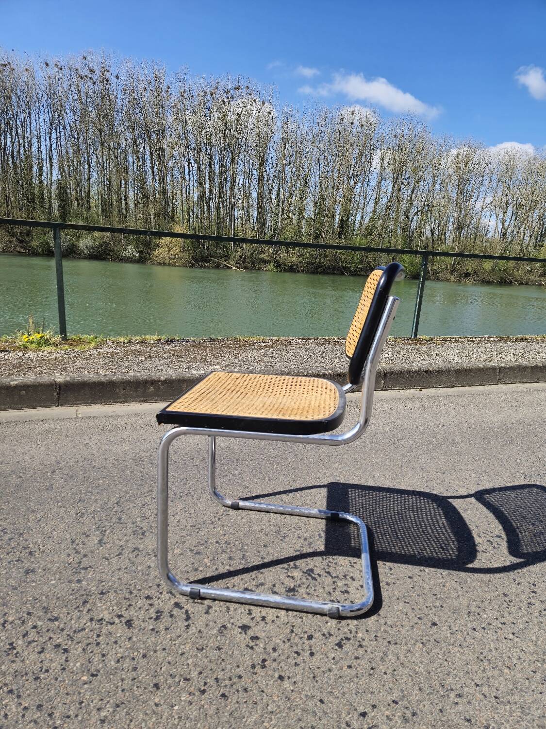 Marcel Breuer B32 chair in original cane signed Italy