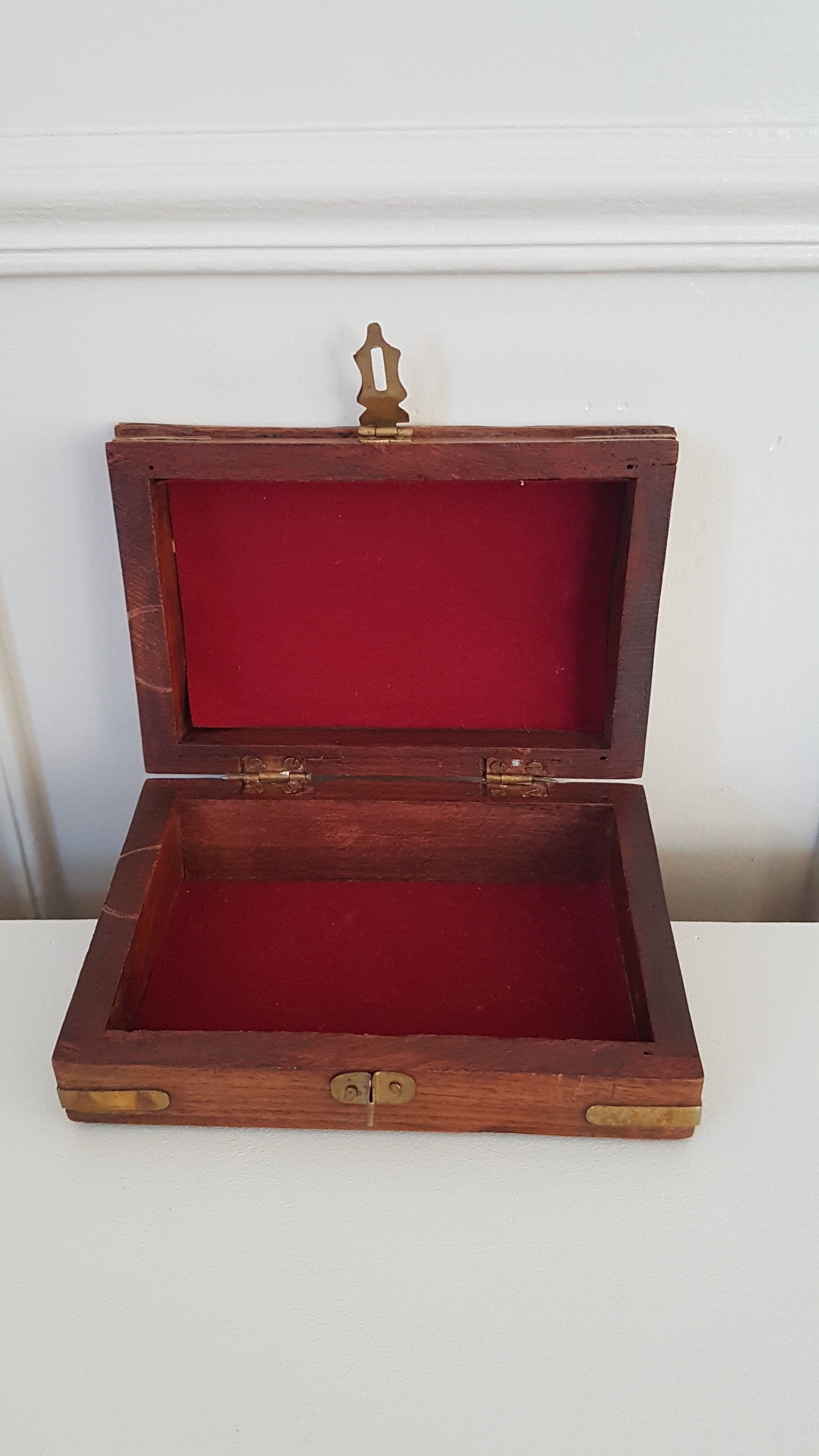 Wooden and brass box