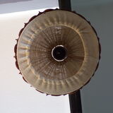 Vintage jute, rattan and wood pendant lamp