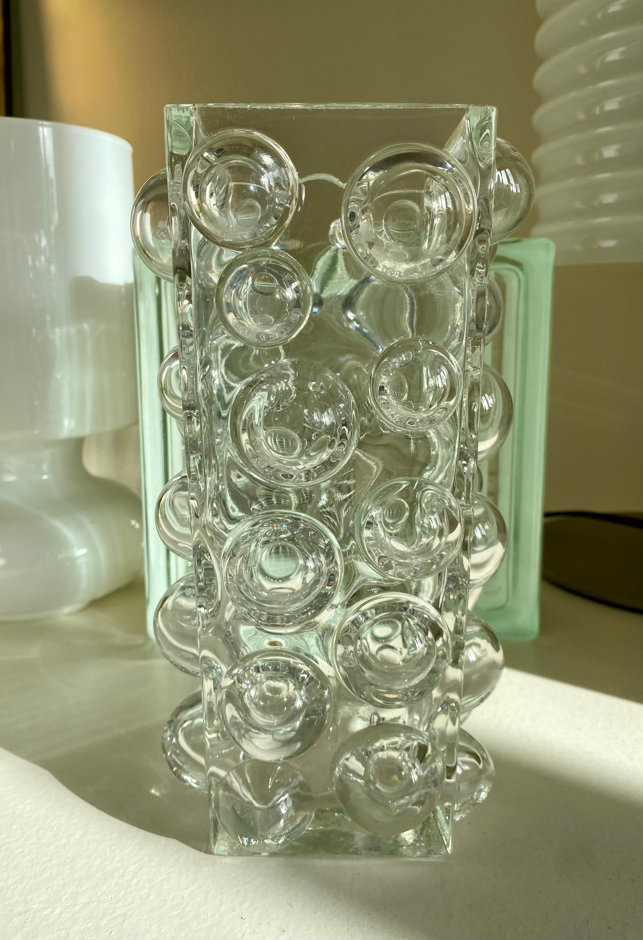 Vase bulles bubble Wilhelm Braun Feldweg pour Hirschberg vintage années 60