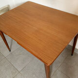 Table scandinave en teck des années 60 extensible
