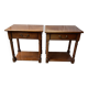 Pair of cherry wood side tables