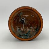 Vintage glazed terracotta ceramic, signed Yvon Roy, Ateliers Montgolfier - 1960s