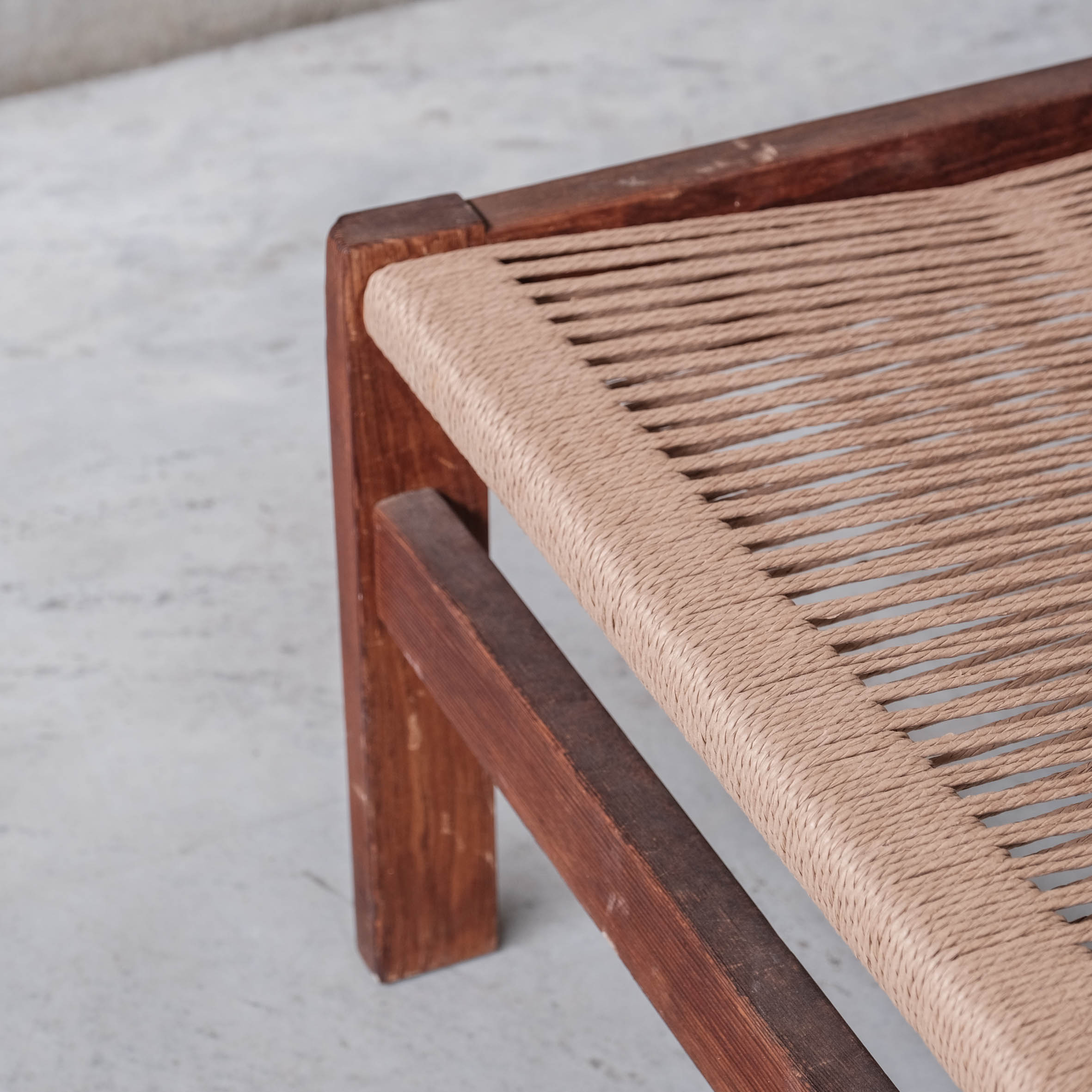 Pair of French Mid-century Cord Armchairs