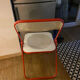 Folding chair in metal and plastic cannage 70s