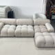 Modular XXL sofa for 5/6 people – Cloud Design – Cream Bouclé + Pouf