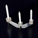 Peill & Putzler candelabra, glass and metal, Germany, 1970