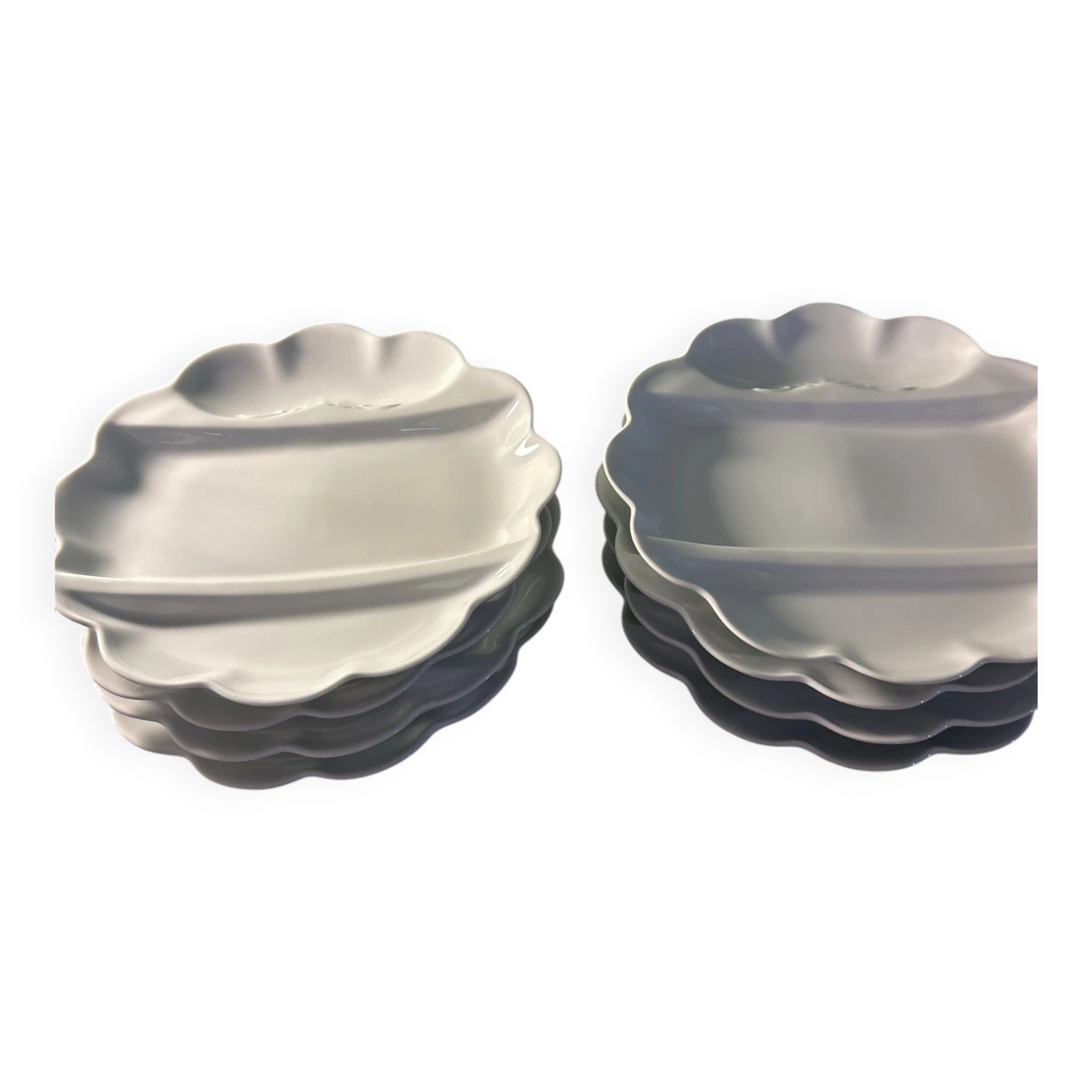 Assiettes à asperges en porcelaine Lafarge