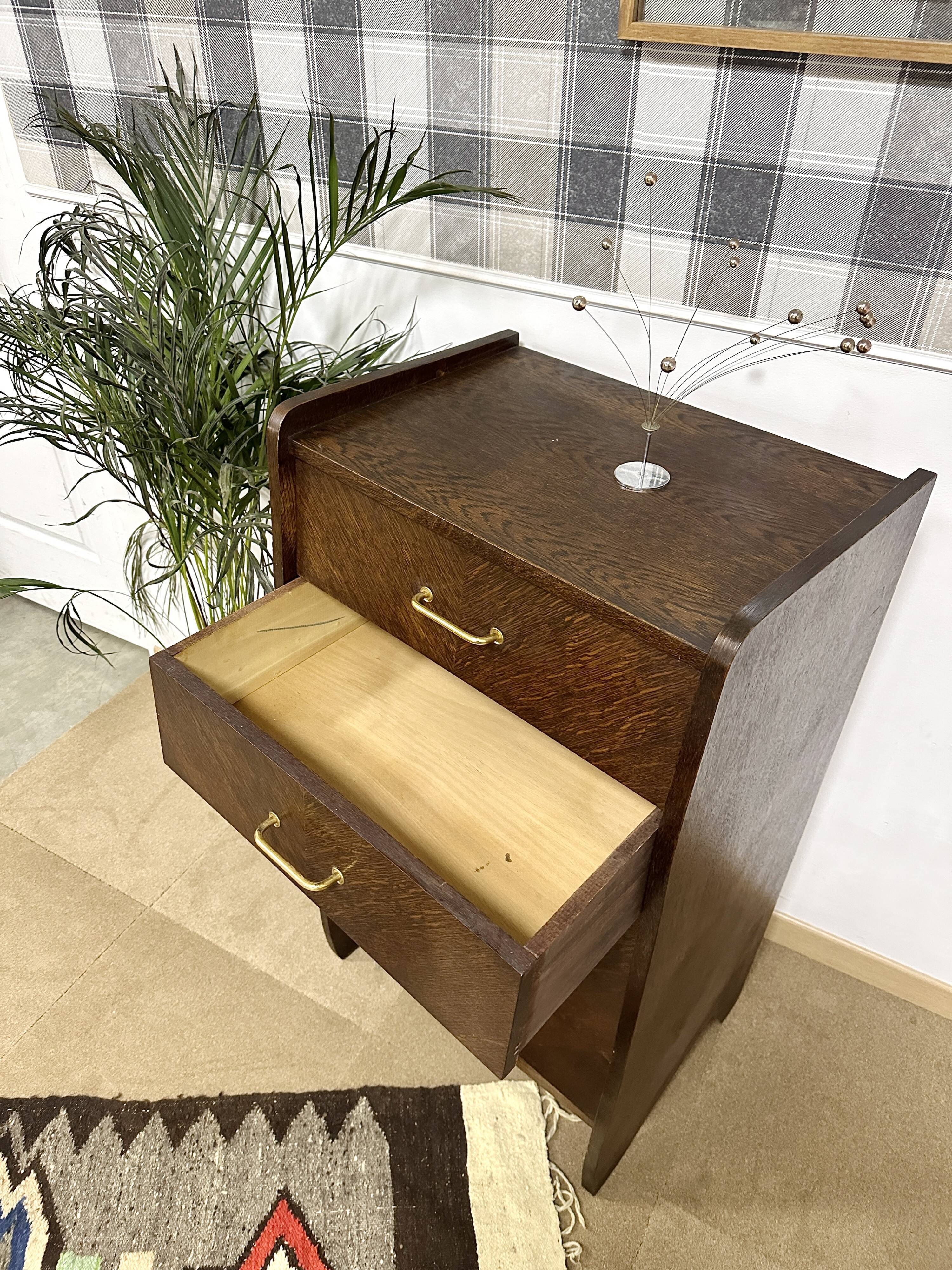 Vintage Scandinavian chiffonnier inclined drawers