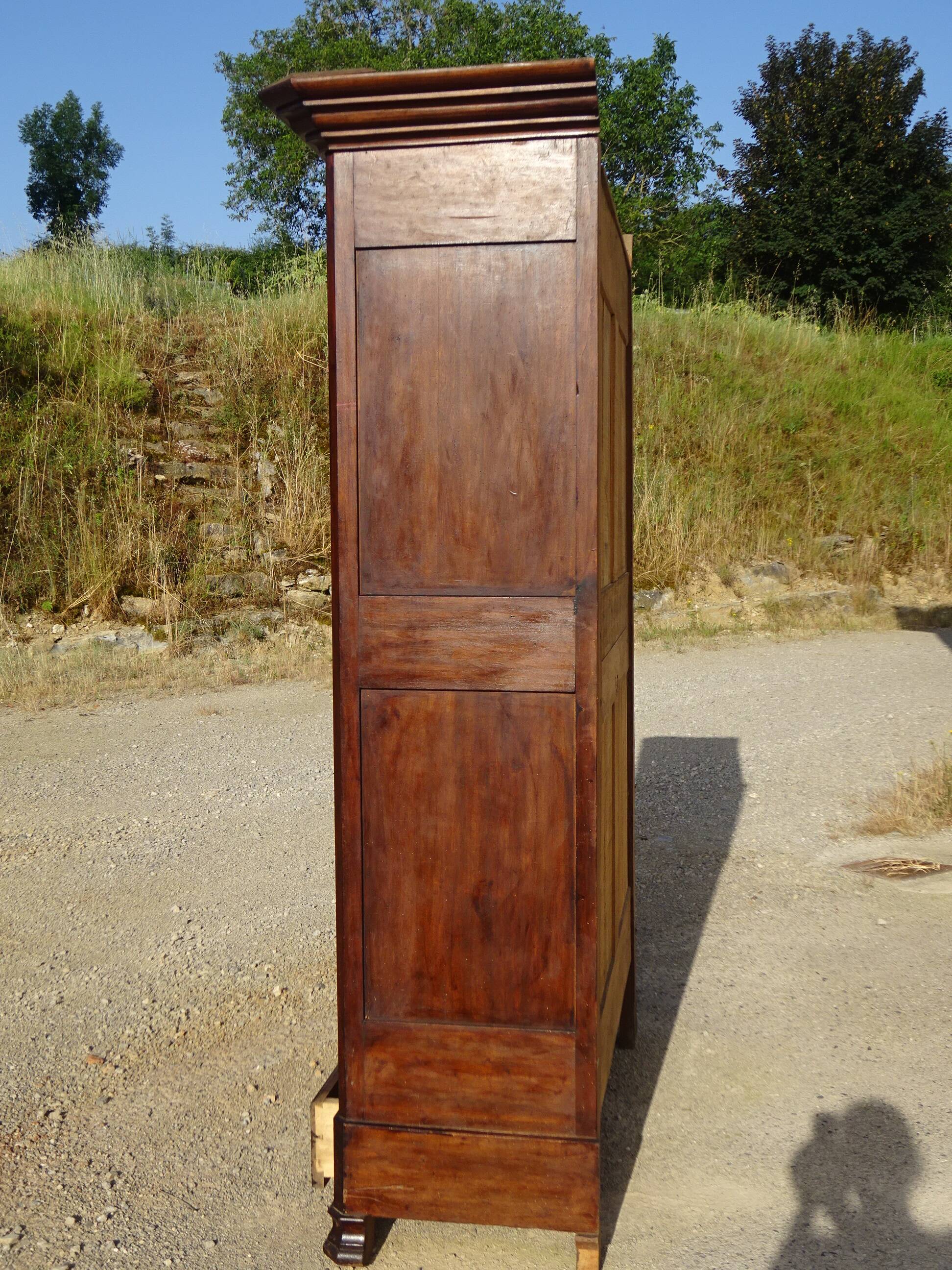 Louis Philippe style walnut wardrobe