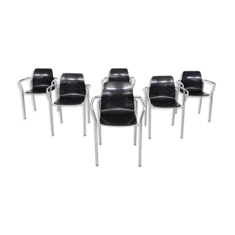 Set of 6 bauhaus chairs by Pagholz, Germany 1950's