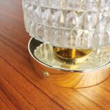 Table lamp with pressed glass globe