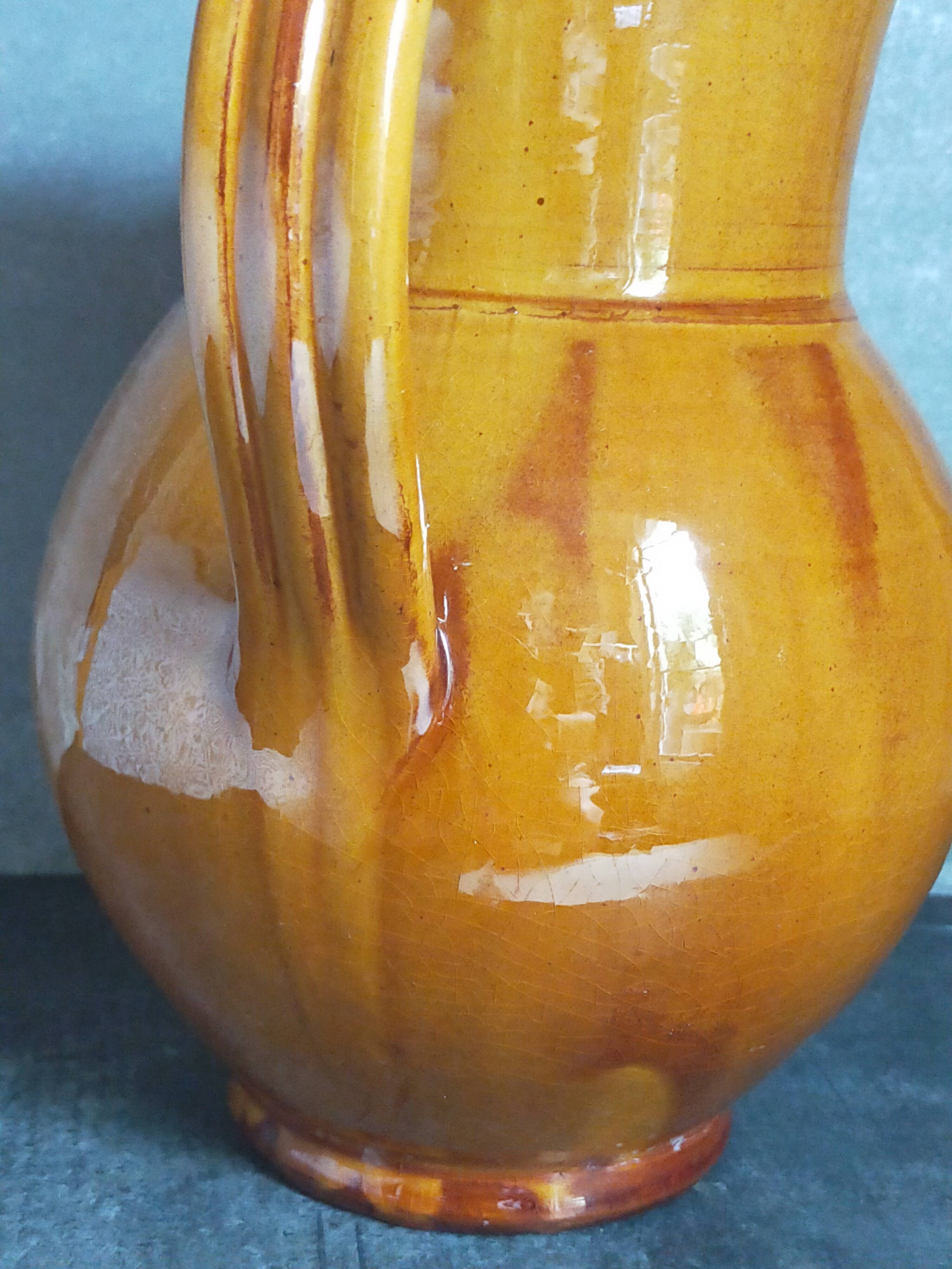 XXL pitcher vintage Provencal pottery from Salernes