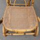 Rocking-chair en rotin et cannage vintage