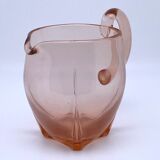 Carafe arrondie Vintage en verre rose