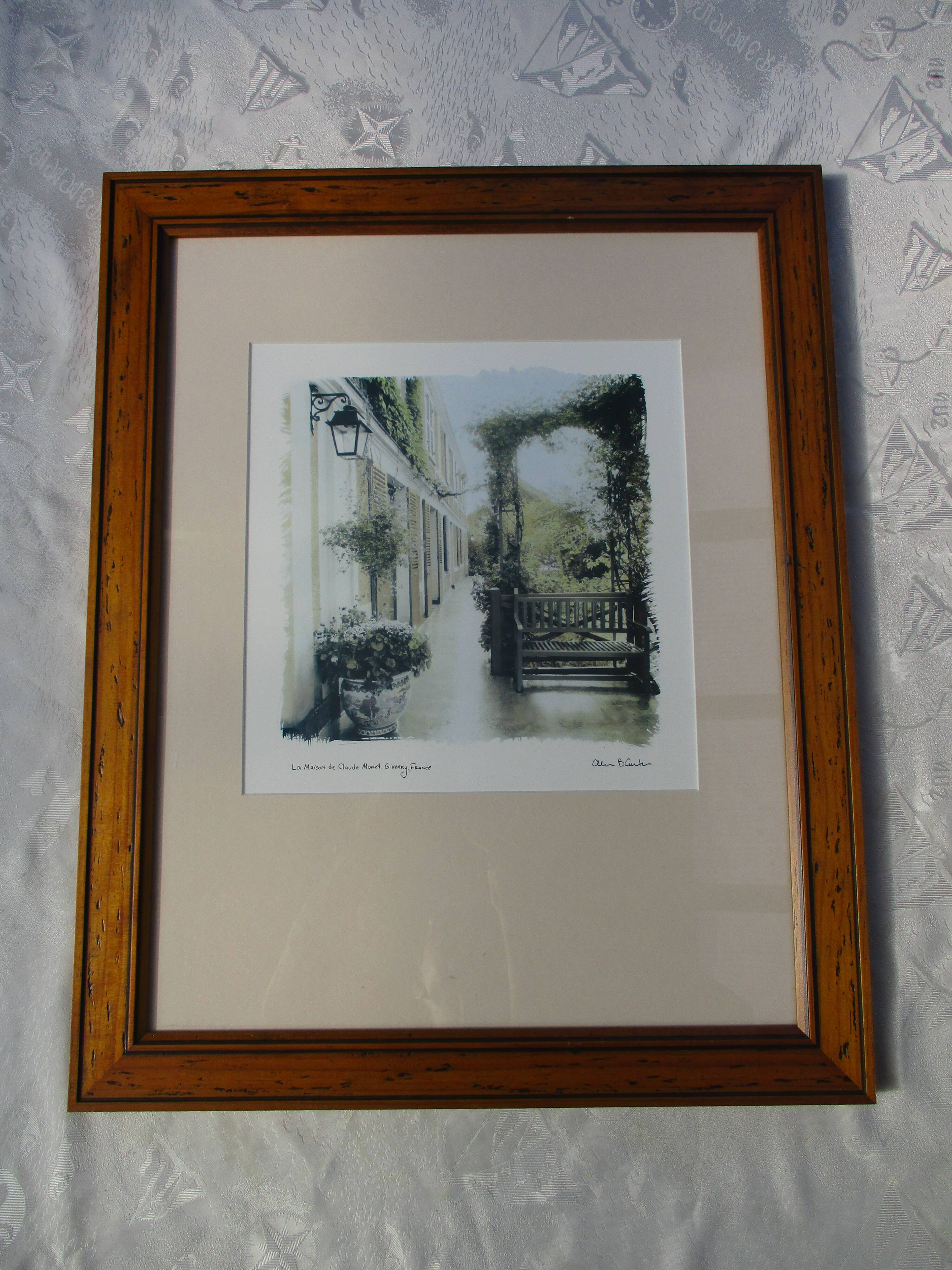 two framed photographs Giverny Alan Blaustein