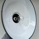 old LAMP SUSPENSION sheet metal enamelled color BLACK, white enamel inside Ø42cm