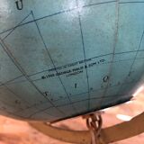Old glass globe world map 1963