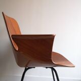 Médéa armrest chair in wood and metal by Vittorio Nobili for Fratelli Tagliablue, Italy 1950