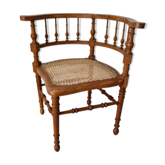 Fauteuil d'angle canné Napoléon