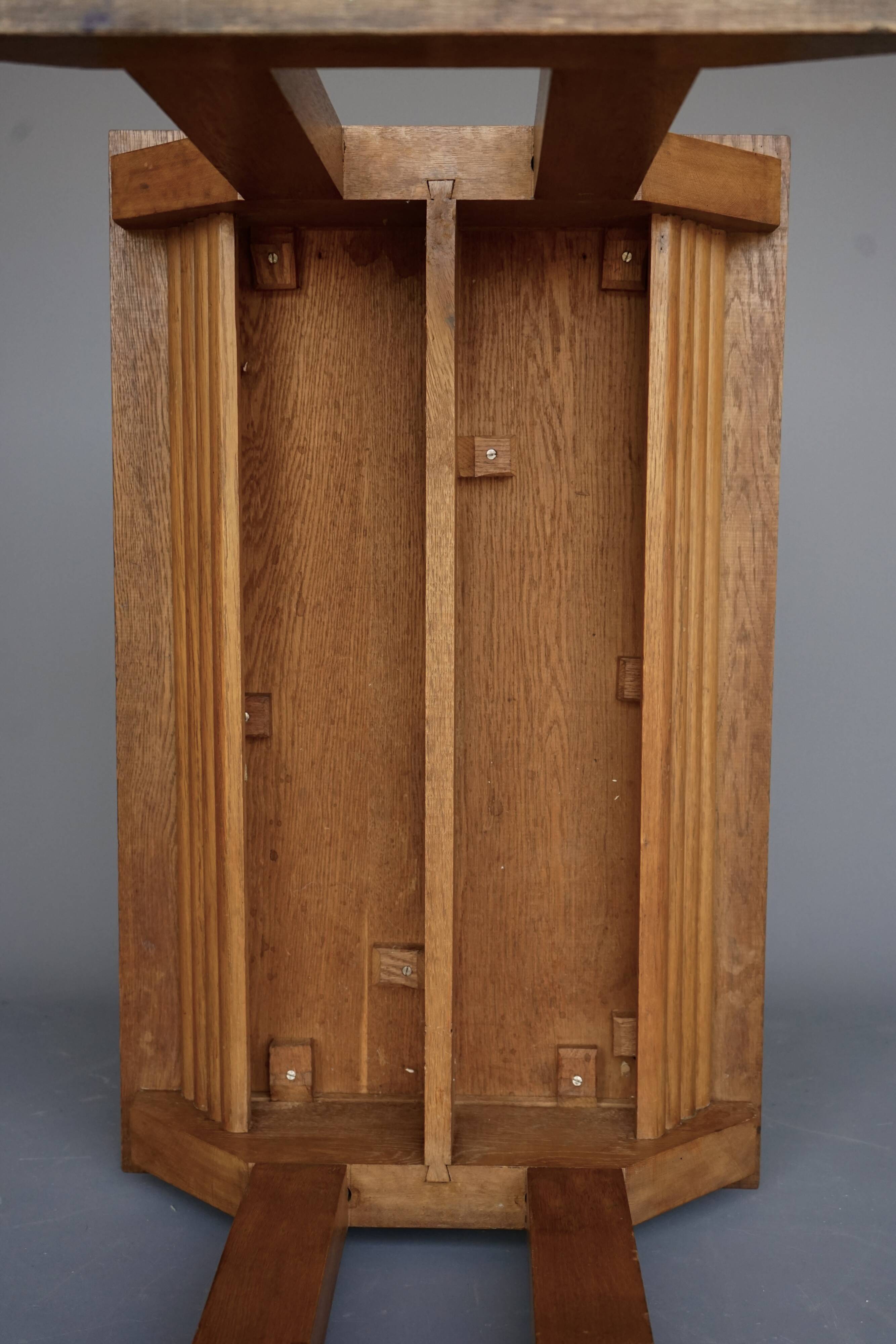 Table d'appoint ou bureau constructiviste vintage en chêne, années 1930