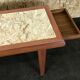 60s 70s Teak Table Coffee Table Danish Design with Mirror 60s