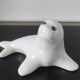 Ceramic glazed "blanchon" seal statuette from Alcobaça – Portugal