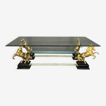 Maison CharlesCoffee Table with Bronze Horses