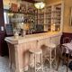 Bistro counter with a Hungarian point design.