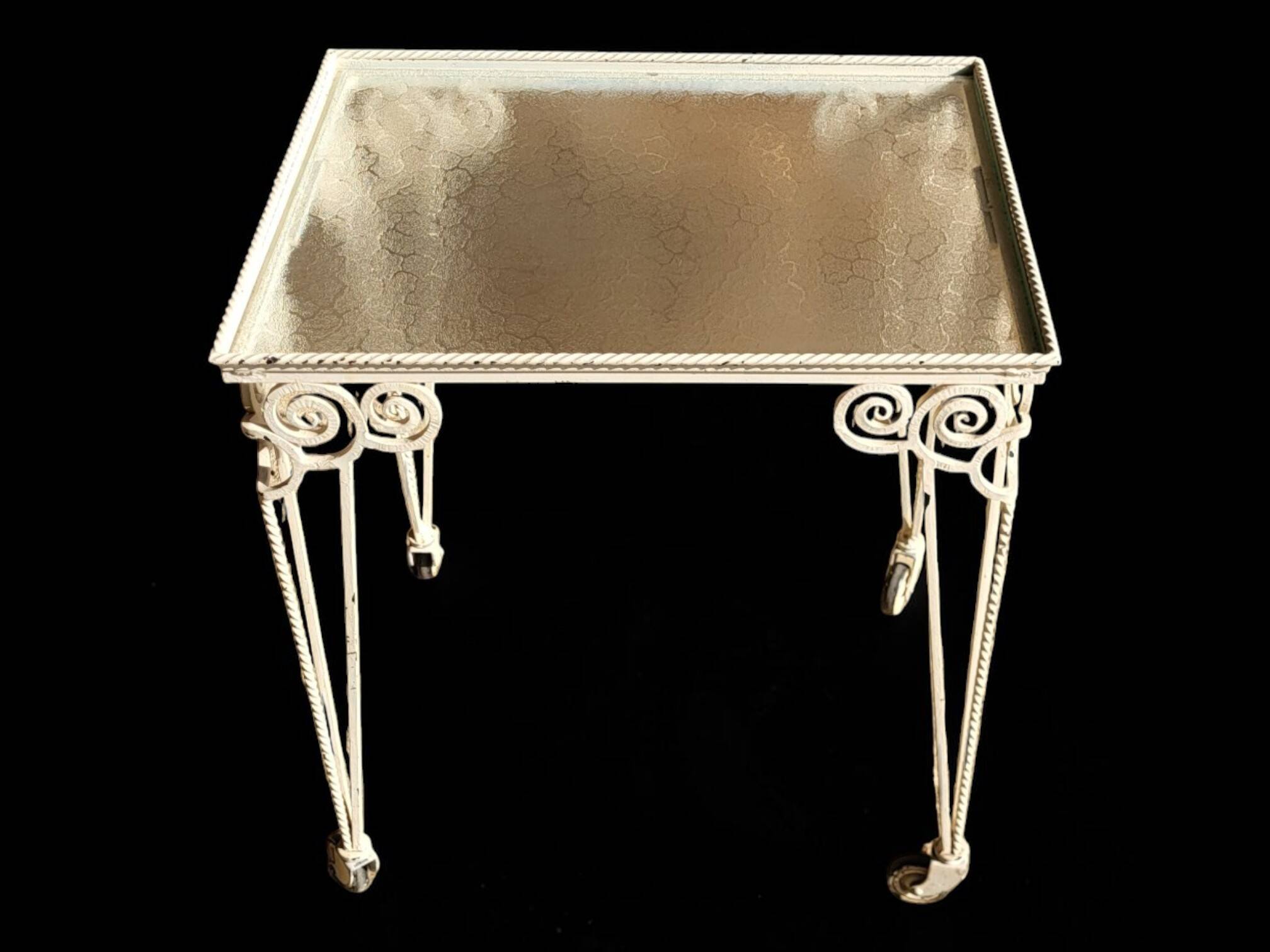 Wrought iron dessert table / Art Deco