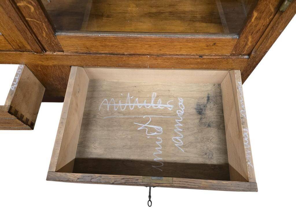 Vitrine/armoire de laboratoire/étagère à plusieurs niveaux vintage XL